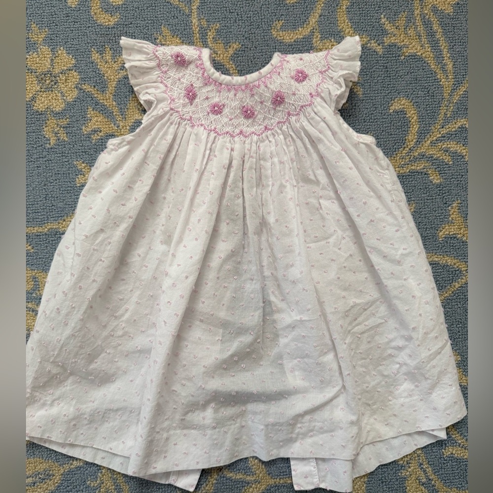 Luli and Me White and Pink Casual Dress
